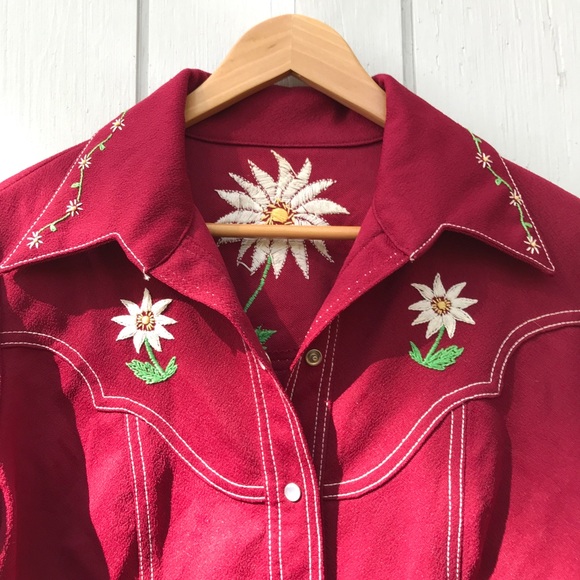 Vintage Embroidered Western Shirt Jacket | Host Pick - Picture 5 of 7